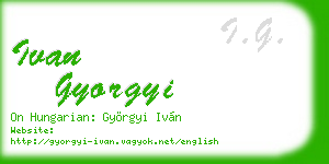 ivan gyorgyi business card